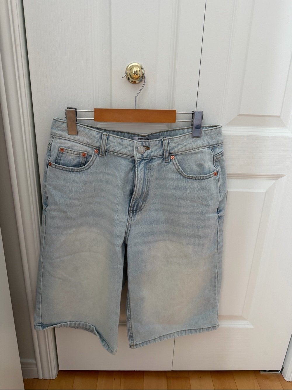Urban Planet Light Wash Denim Shorts - Faded Blue